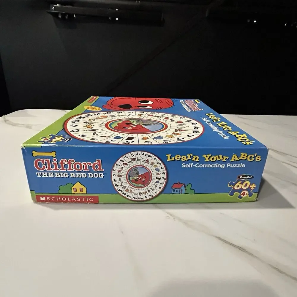 Round Puzzle Clifford Big Red Dog Learn Your ABCs 2003 Scholastic PBS ~ Complete